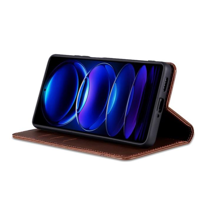 AZNS - AZNS Samsung Galaxy A06 Fodral Äkta läder - Kaffe