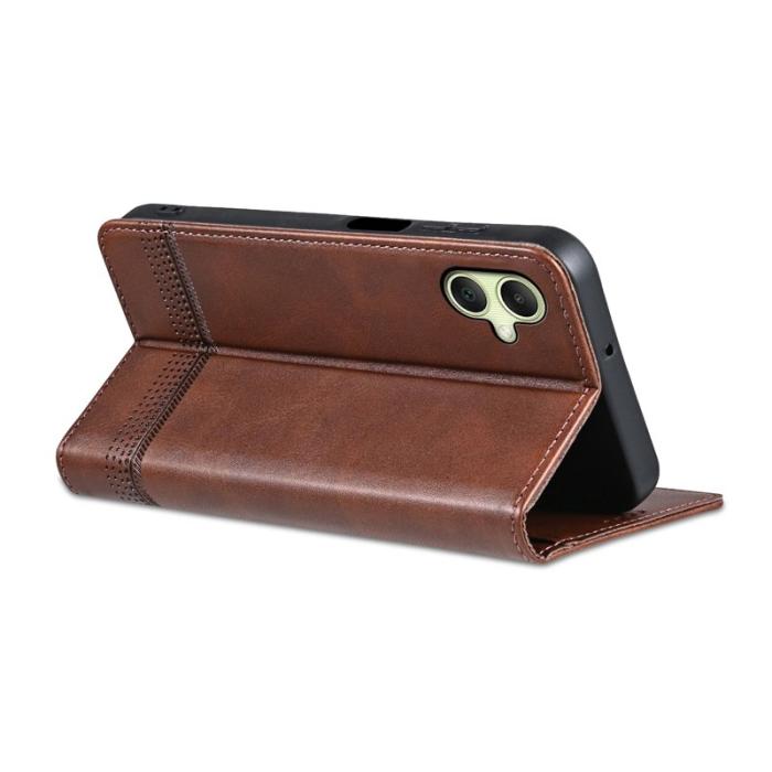 AZNS - AZNS Samsung Galaxy A06 Fodral Äkta läder - Kaffe