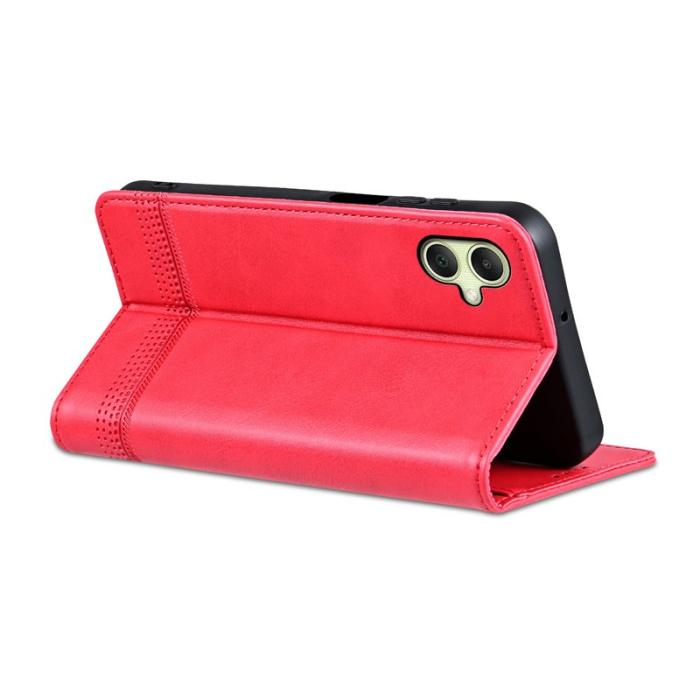 AZNS - AZNS Samsung Galaxy A06 Fodral Äkta läder - Röd