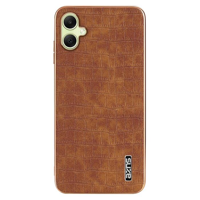 AZNS - AZNS Samsung Galaxy A06 Fodral Electroplating Krokodil PU+TPU - Brun