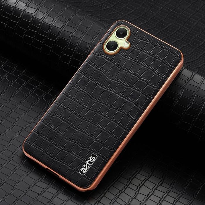 AZNS - AZNS Samsung Galaxy A06 Fodral Electroplating Krokodil PU+TPU - Svart