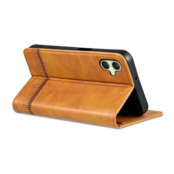 AZNS - AZNS Samsung Galaxy A06 Fodral i PU-läder - Brun
