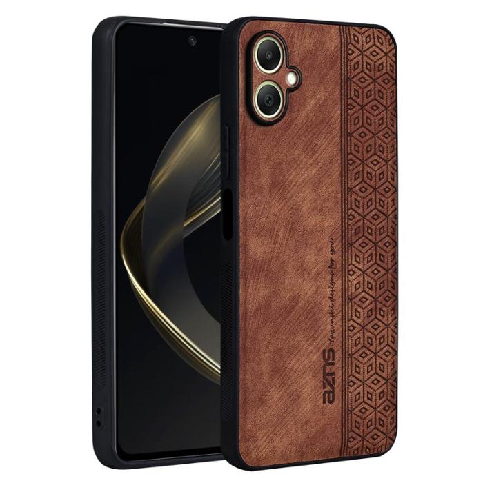 AZNS - AZNS Samsung Galaxy A06 Fodral PU Läder - Brun