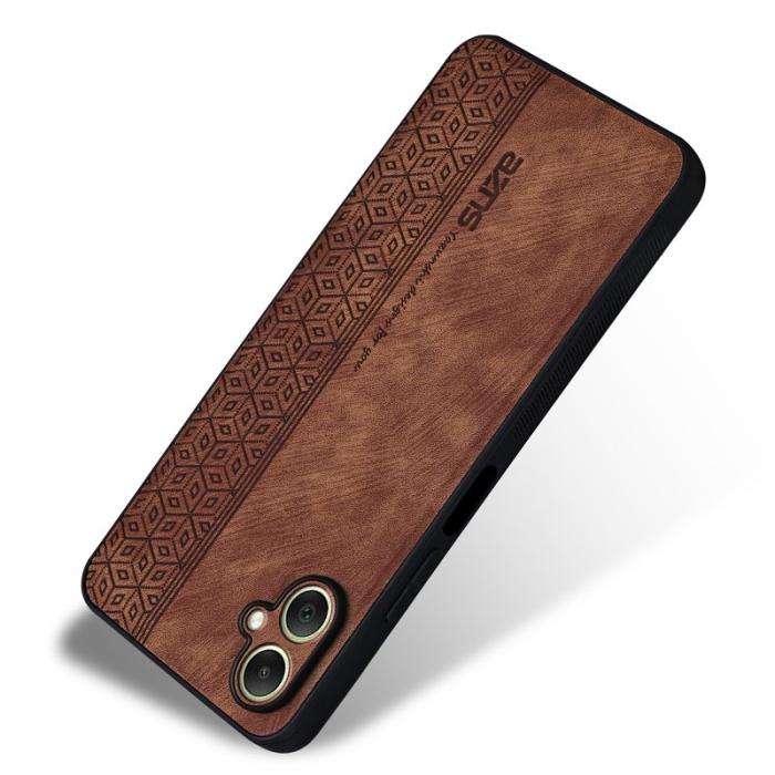 AZNS - AZNS Samsung Galaxy A06 Fodral PU Läder - Brun