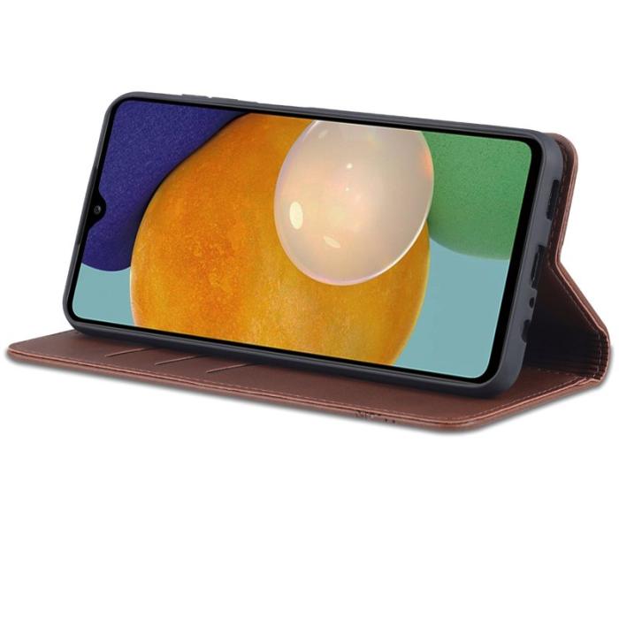 AZNS - AZNS Samsung Galaxy A13 5G Fodral Äkta läder - Kaffe