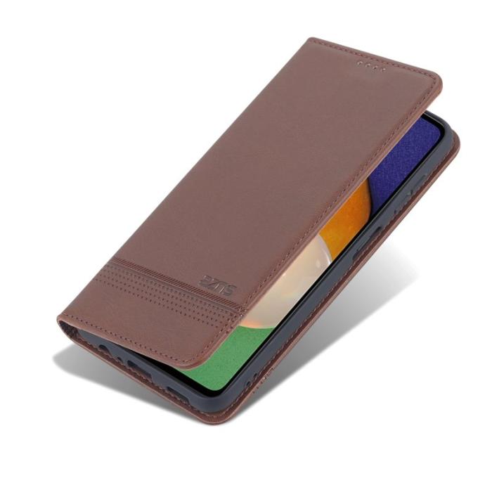 AZNS - AZNS Samsung Galaxy A13 5G Fodral Äkta läder - Kaffe