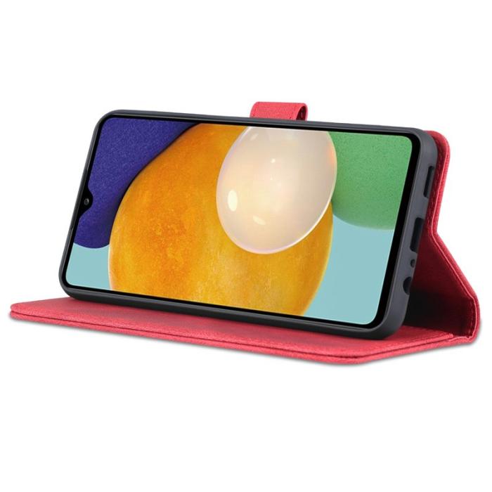 AZNS - AZNS Samsung Galaxy A13 5G Fodral Äkta läder - Röd