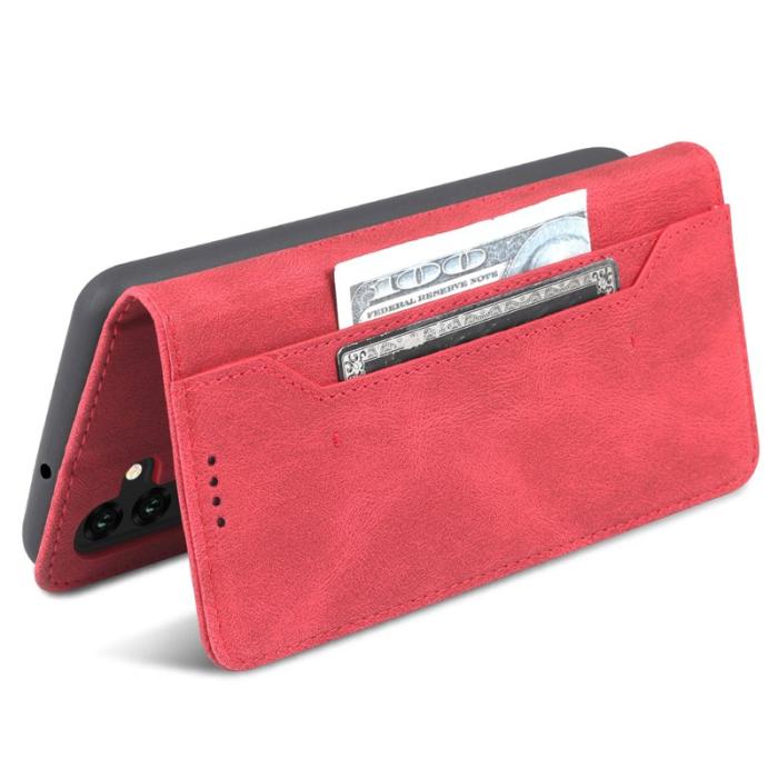 AZNS - AZNS Samsung Galaxy A13 5G Fodral Äkta läder - Röd