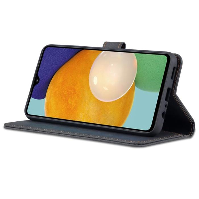 AZNS - AZNS Samsung Galaxy A13 5G Fodral Äkta läder - Svart