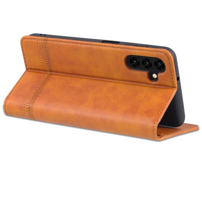 AZNS - AZNS Samsung Galaxy A13 Fodral i PU-läder - Brun