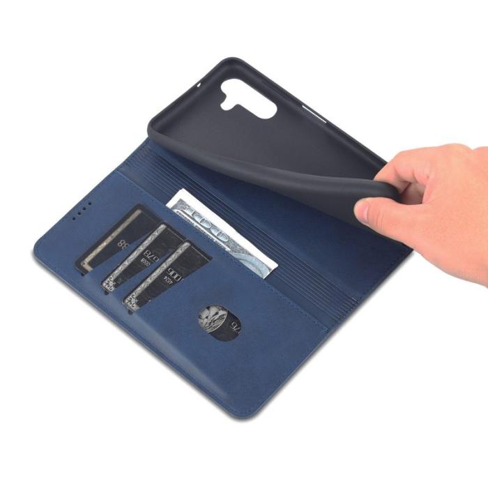 AZNS - AZNS Samsung Galaxy A14 5G Fodral Äkta läder - Blå