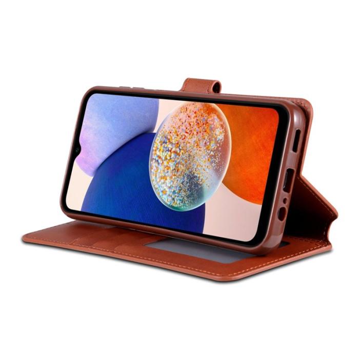 AZNS - AZNS Samsung Galaxy A14 5G Fodral Äkta läder - Brun