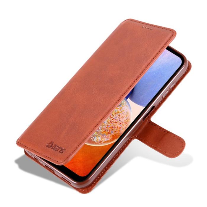AZNS - AZNS Samsung Galaxy A14 5G Fodral Äkta läder - Brun