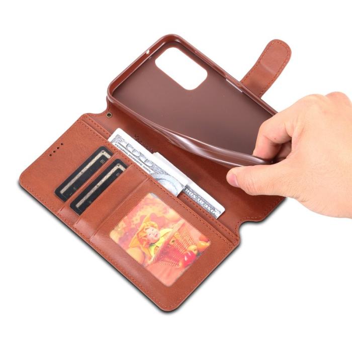 AZNS - AZNS Samsung Galaxy A14 5G Fodral Äkta läder - Brun