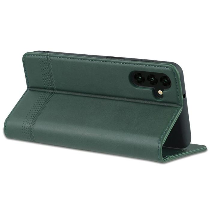 AZNS - AZNS Samsung Galaxy A14 5G Fodral Äkta läder - Grön