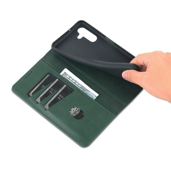 AZNS - AZNS Samsung Galaxy A14 5G Fodral Äkta läder - Grön