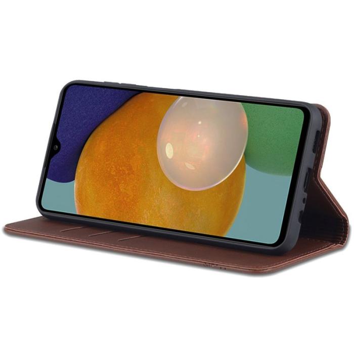 AZNS - AZNS Samsung Galaxy A14 5G Fodral Äkta läder - Kaffe