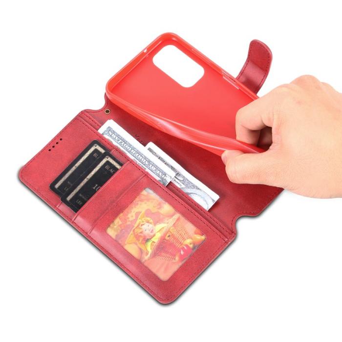 AZNS - AZNS Samsung Galaxy A14 5G Fodral - Äkta läder - Röd