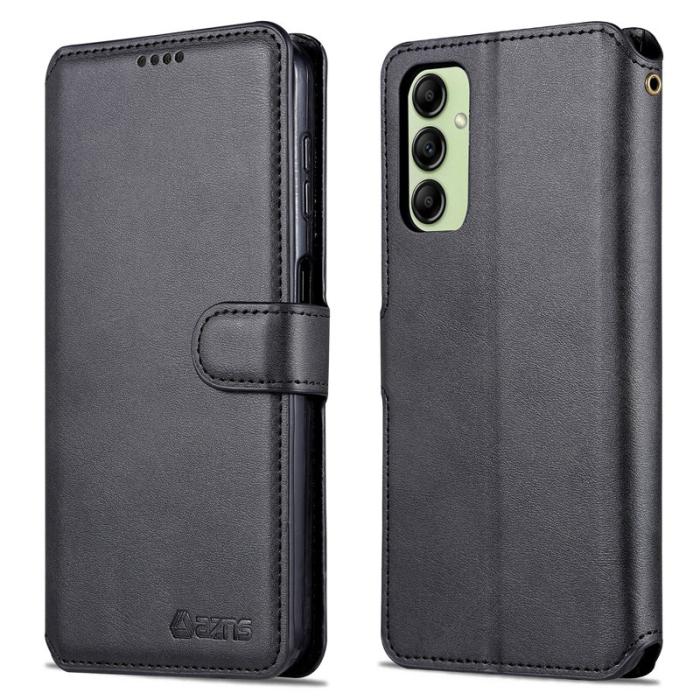 AZNS - AZNS Samsung Galaxy A14 5G Fodral Äkta läder - Svart