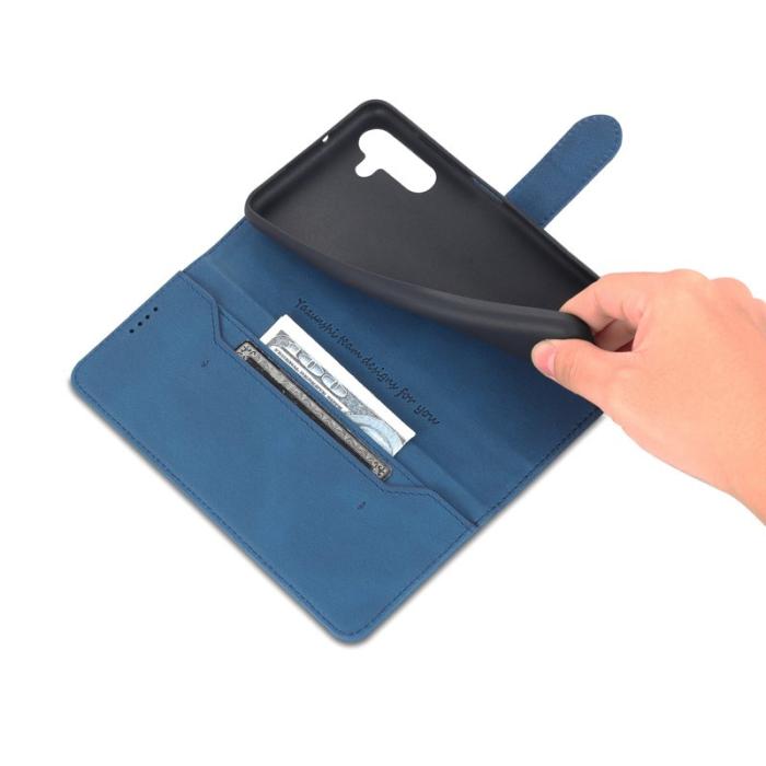 AZNS - AZNS Samsung Galaxy A14 5G Fodral PU Läder - Blå