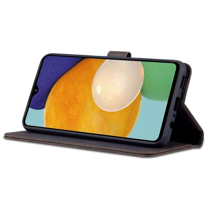 AZNS - AZNS Samsung Galaxy A14 5G Fodral PU Läder - Brun