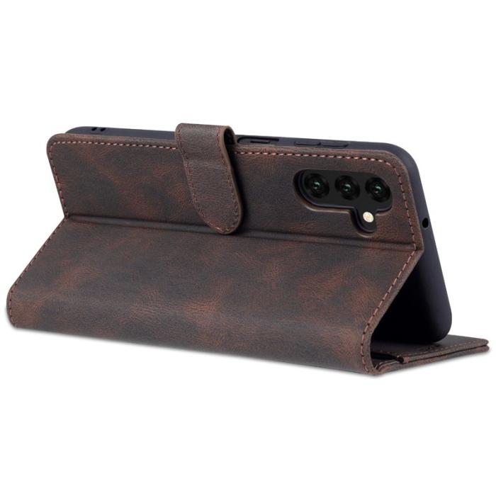 AZNS - AZNS Samsung Galaxy A14 5G Fodral PU Läder - Brun