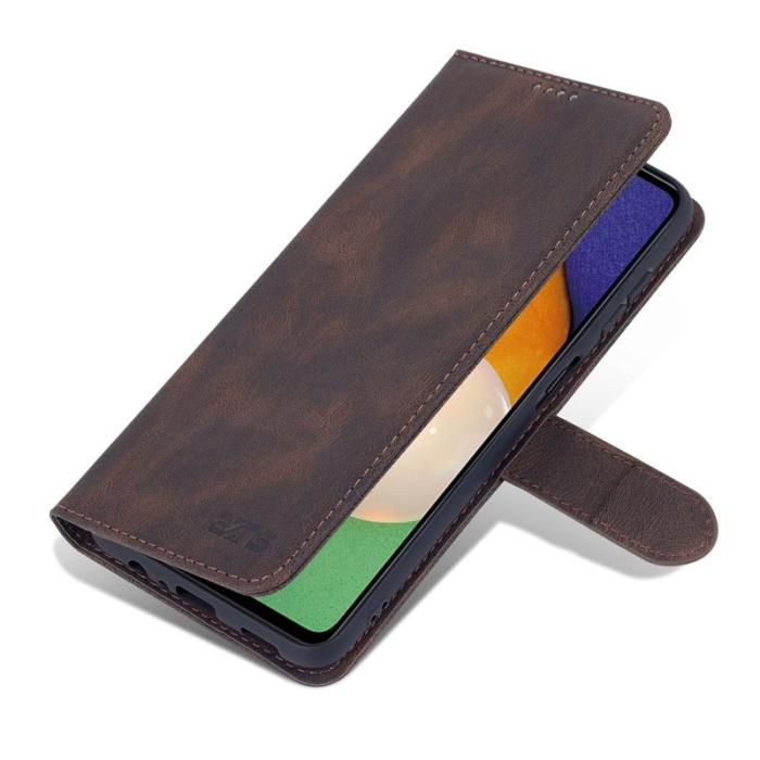 AZNS - AZNS Samsung Galaxy A14 5G Fodral PU Läder - Brun