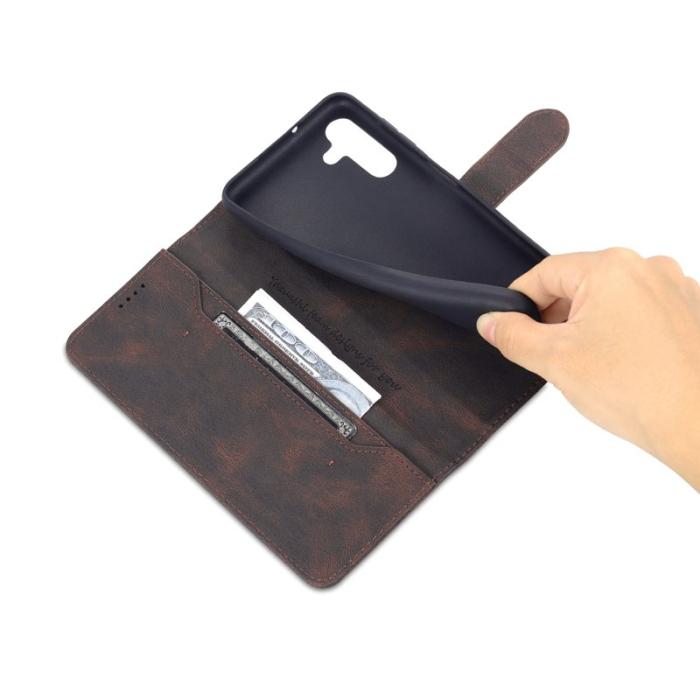 AZNS - AZNS Samsung Galaxy A14 5G Fodral PU Läder - Brun