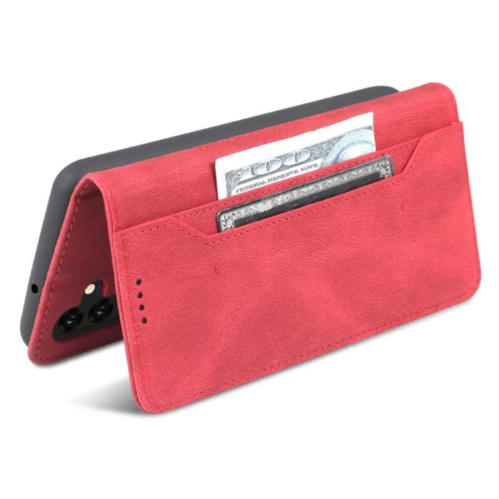 AZNS - AZNS Samsung Galaxy A14 5G Fodral PU Läder - Röd