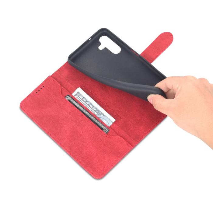 AZNS - AZNS Samsung Galaxy A14 5G Fodral PU Läder - Röd