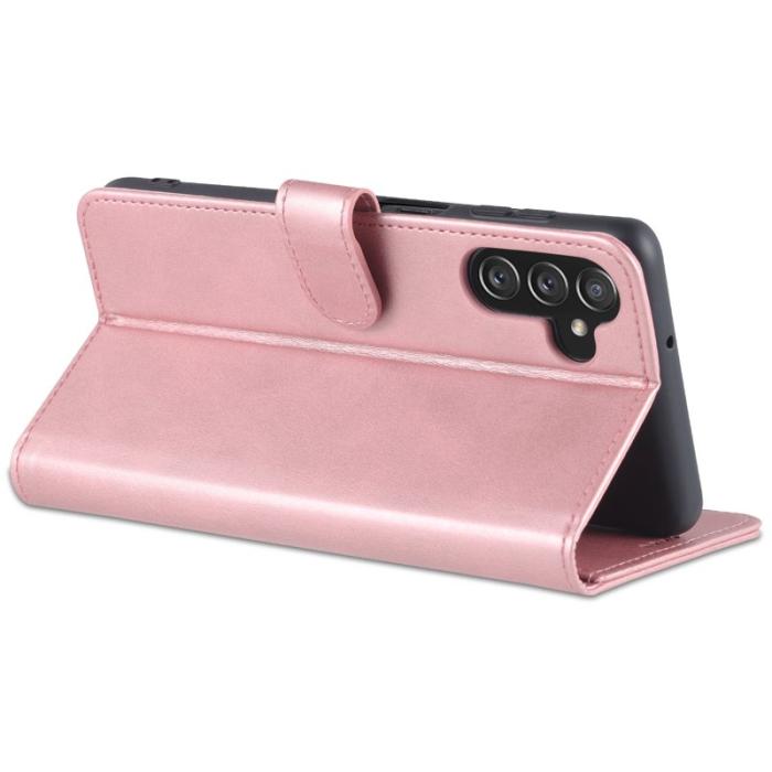 AZNS - AZNS Samsung Galaxy A14 5G Fodral PU Läder - Rose Gold