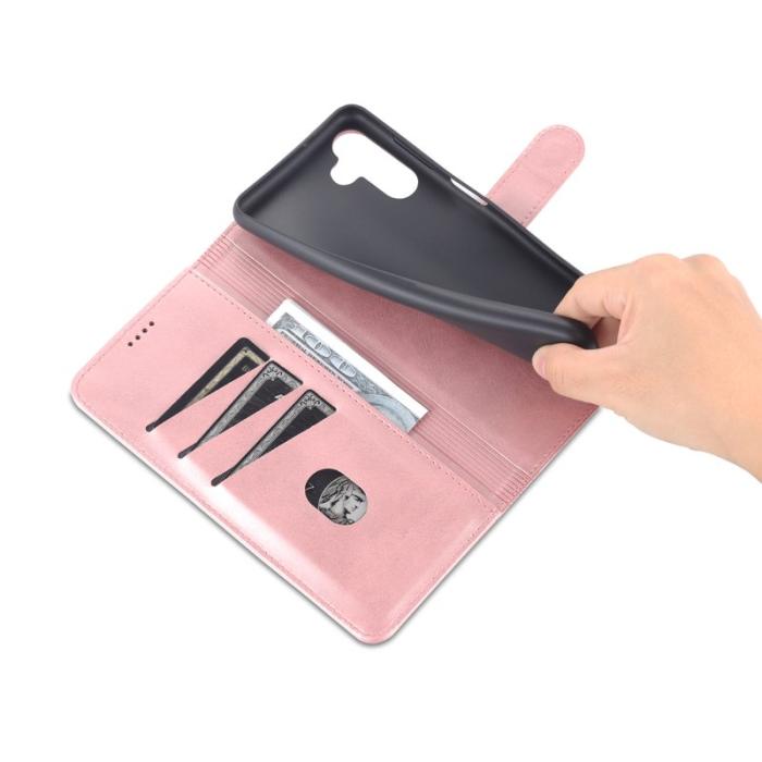 AZNS - AZNS Samsung Galaxy A14 5G Fodral PU Läder - Rose Gold