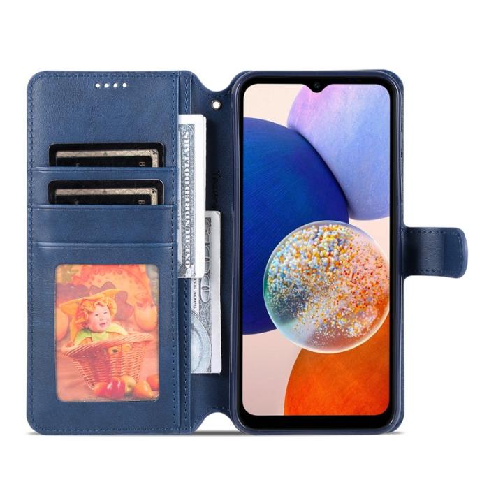 AZNS - AZNS Samsung Galaxy A14 Plånboksfodral Konstläder - Blå