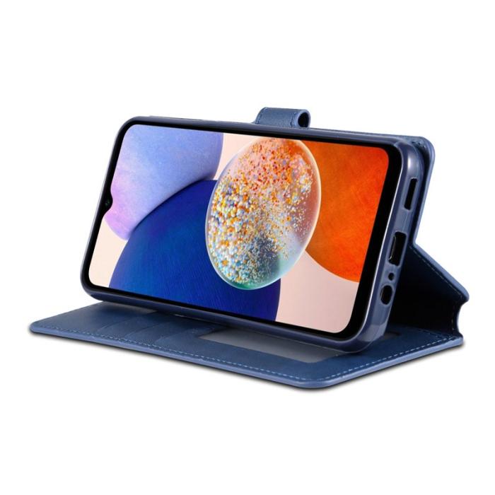 AZNS - AZNS Samsung Galaxy A14 Plånboksfodral Konstläder - Blå