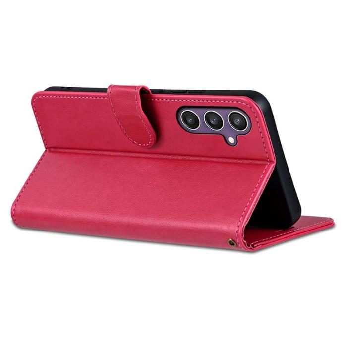 AZNS - AZNS Samsung Galaxy A15 5G Fodral Anti-Scratch PU Läder - Röd