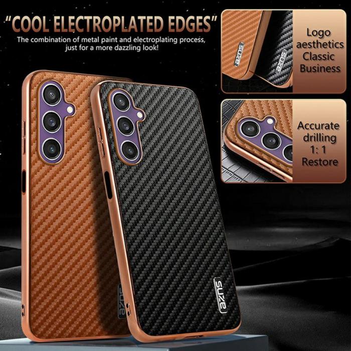 AZNS - AZNS Samsung Galaxy A16 5G Fodral - PU + TPU - Brun