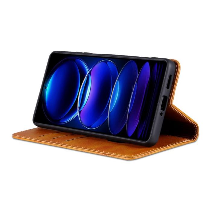 AZNS - AZNS Samsung Galaxy A16 Fodral Äkta läder - Brun