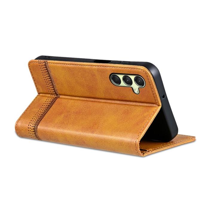 AZNS - AZNS Samsung Galaxy A16 Fodral Äkta läder - Brun