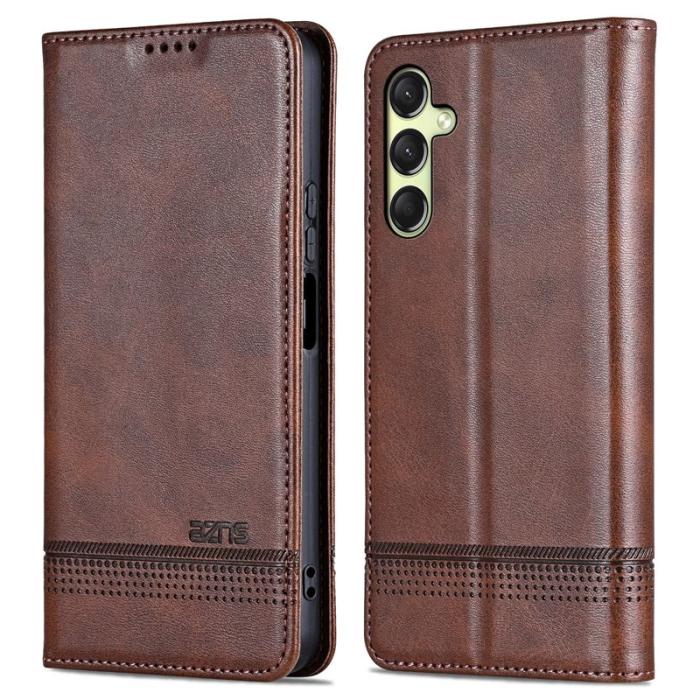 AZNS - AZNS Samsung Galaxy A16 Fodral Äkta läder - Kaffe