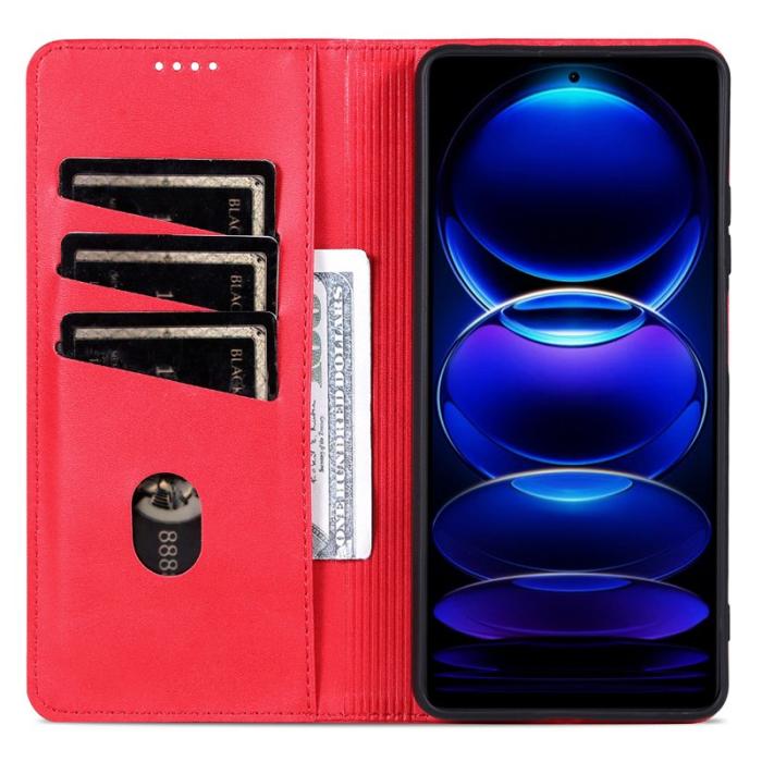 AZNS - AZNS Samsung Galaxy A16 Fodral Äkta läder - Röd