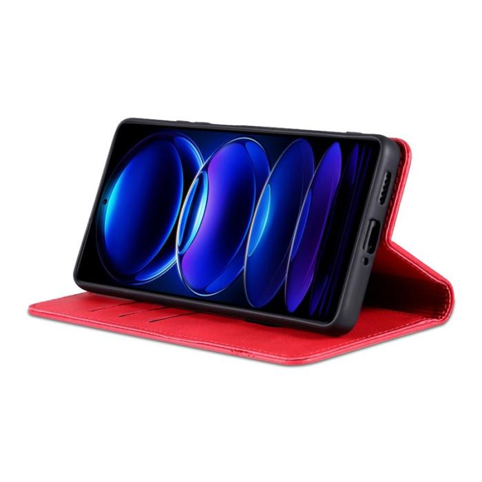 AZNS - AZNS Samsung Galaxy A16 Fodral Äkta läder - Röd