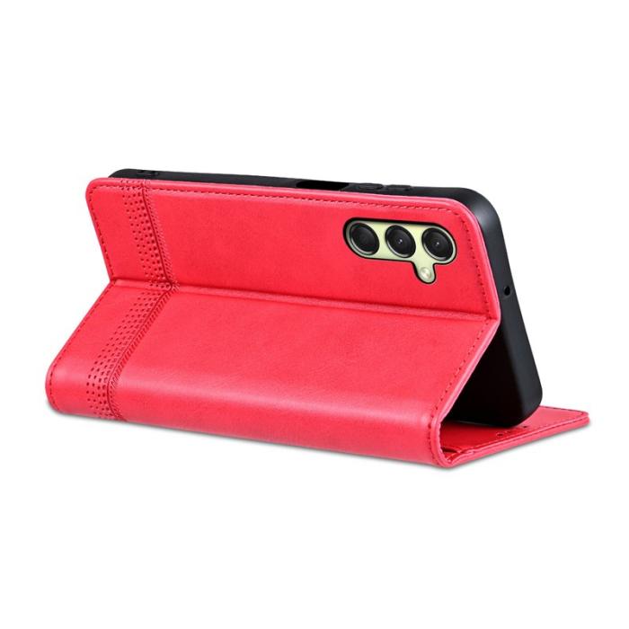 AZNS - AZNS Samsung Galaxy A16 Fodral Äkta läder - Röd