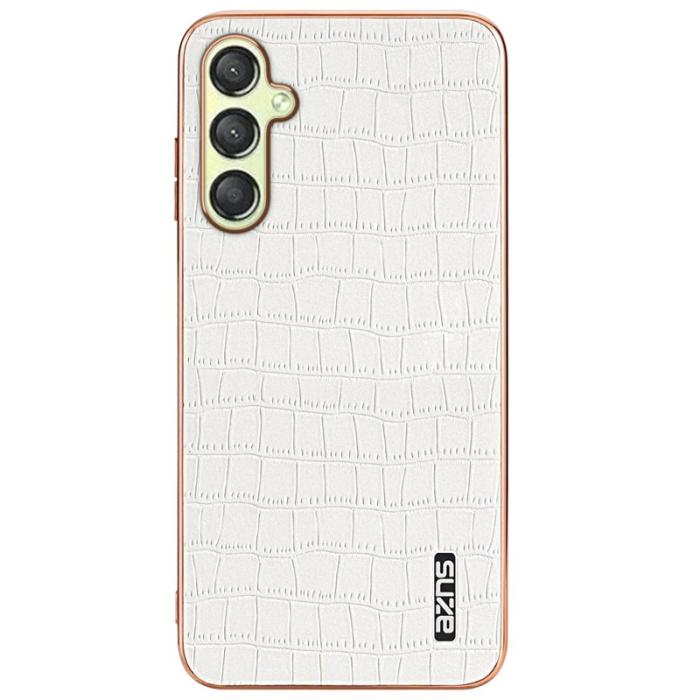 AZNS - AZNS Samsung Galaxy A16 Fodral Electroplating Kroko PU+TPU - Vit