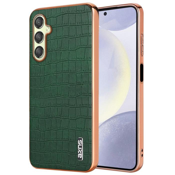 AZNS - AZNS Samsung Galaxy A16 Fodral Electroplating Krokodil PU+TPU - Grön