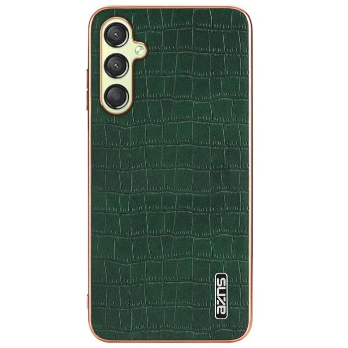 AZNS - AZNS Samsung Galaxy A16 Fodral Electroplating Krokodil PU+TPU - Grön