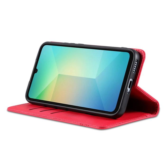 AZNS - AZNS Samsung Galaxy A17 5G Fodral Äkta läder - Röd