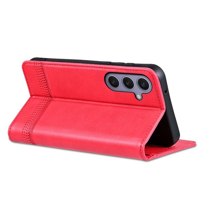 AZNS - AZNS Samsung Galaxy A17 5G Fodral Äkta läder - Röd