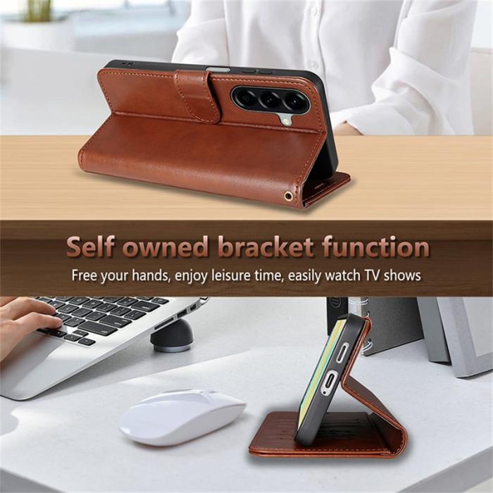 AZNS - AZNS Samsung Galaxy A17 Fodral Anti-Scratch PU Läder - Svart