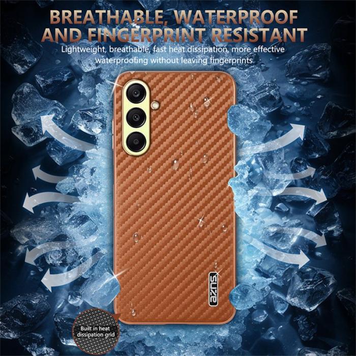 AZNS - AZNS Samsung Galaxy A17 Fodral Electroplating PU + TPU - Brun