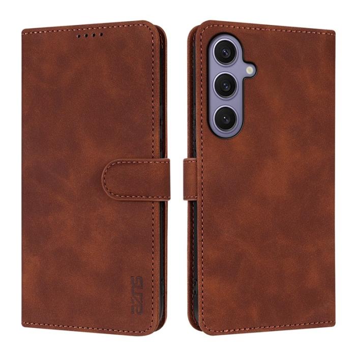 AZNS - AZNS Samsung Galaxy A17 Fodral PU Läder Plånboksfodral - Brun